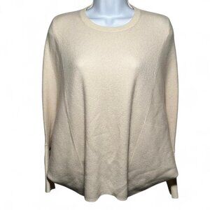 Club Monaco Knit Cashmere Crewneck Coon Sweater in Shell